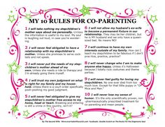 Co parenting worksheets