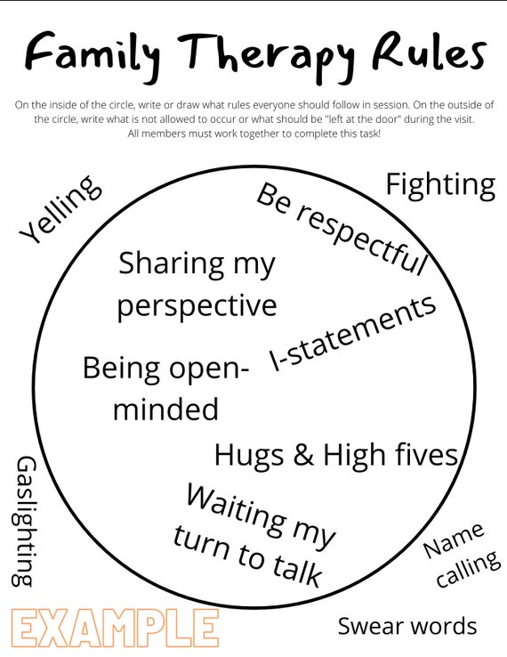 Family Therapy Rules Worksheet  