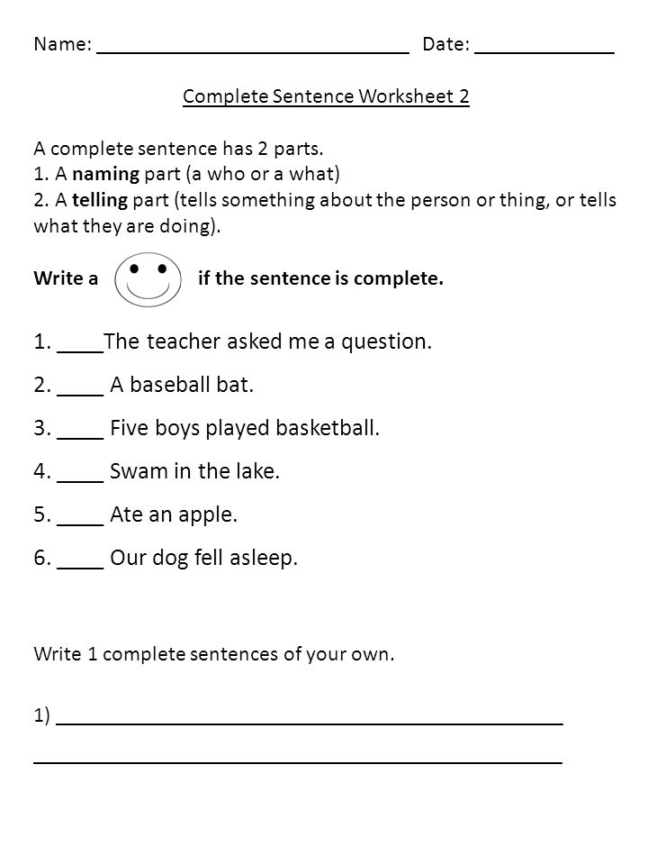 Free part of a sentence worksheet, Download Free part of a sentence