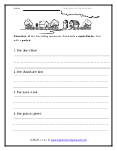 Parts of Sentences Worksheets