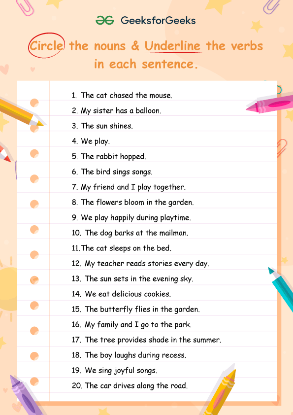 part of speech worksheet high school