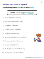 part of speech worksheet pdf