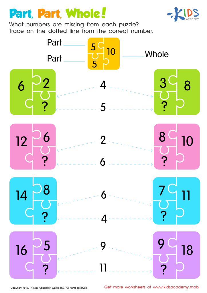 part part whole worksheet