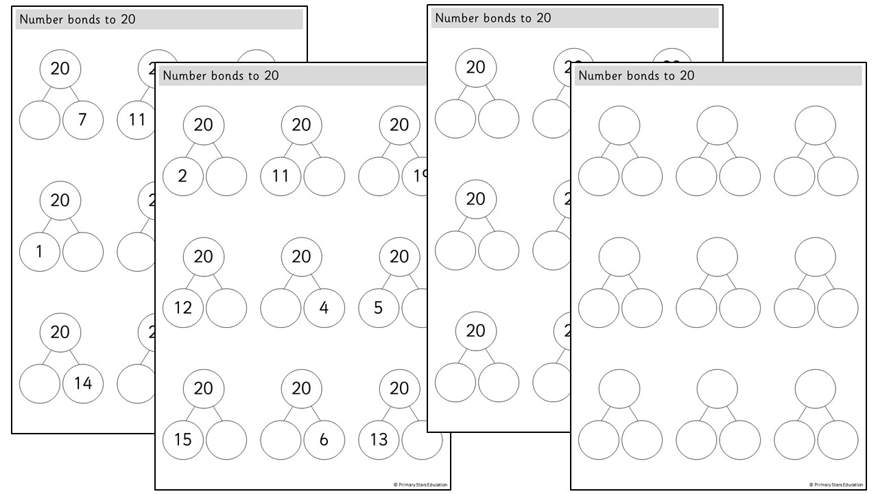 Part-whole models (within 20) | Worksheets - Primary Stars Education