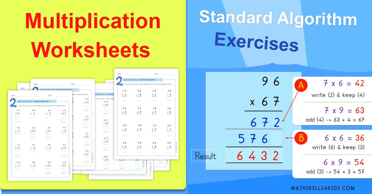 partial products multiplication worksheet 4th grade