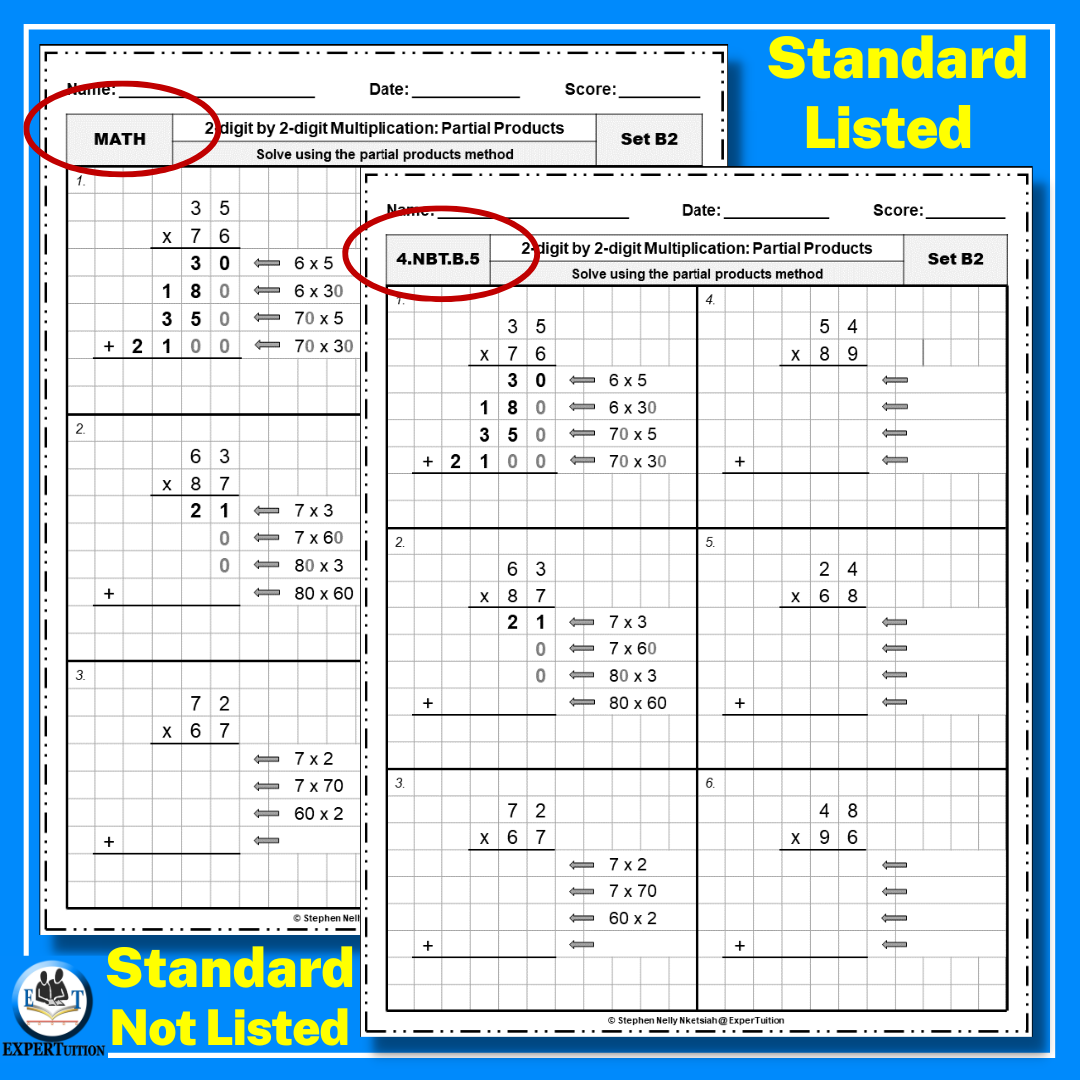 Addition, Subtraction, Multiplication, and Division Worksheets ...