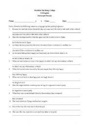 Participle phrases - ESL worksheet by alextesl2001