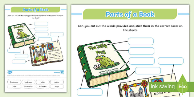 Parts of a Book Labelling Activity - KS1 - Literacy - Books