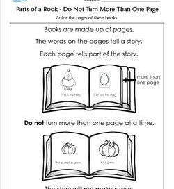 parts of a book worksheet 3rd grade