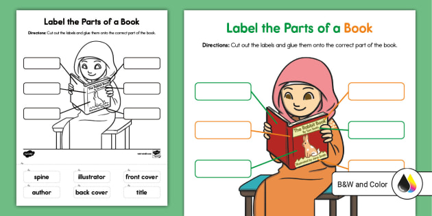 parts of a book worksheet