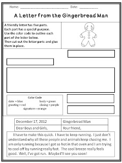 parts of a friendly letter worksheet