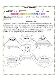parts of a story worksheet