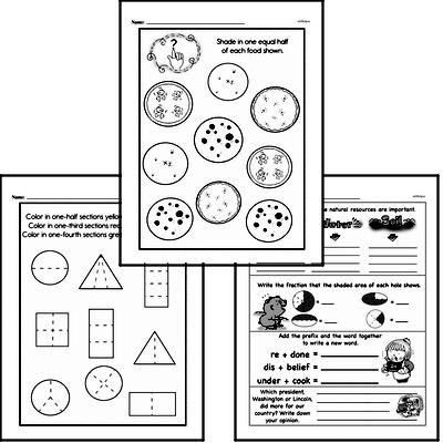 parts of a whole worksheet for 2nd grade