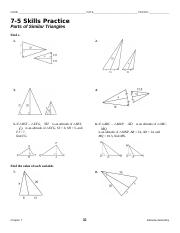 Skills Practice Parts of Similar Triangles 1 .docx - NAME DATE ...