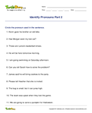 parts of speech 4th grade worksheet