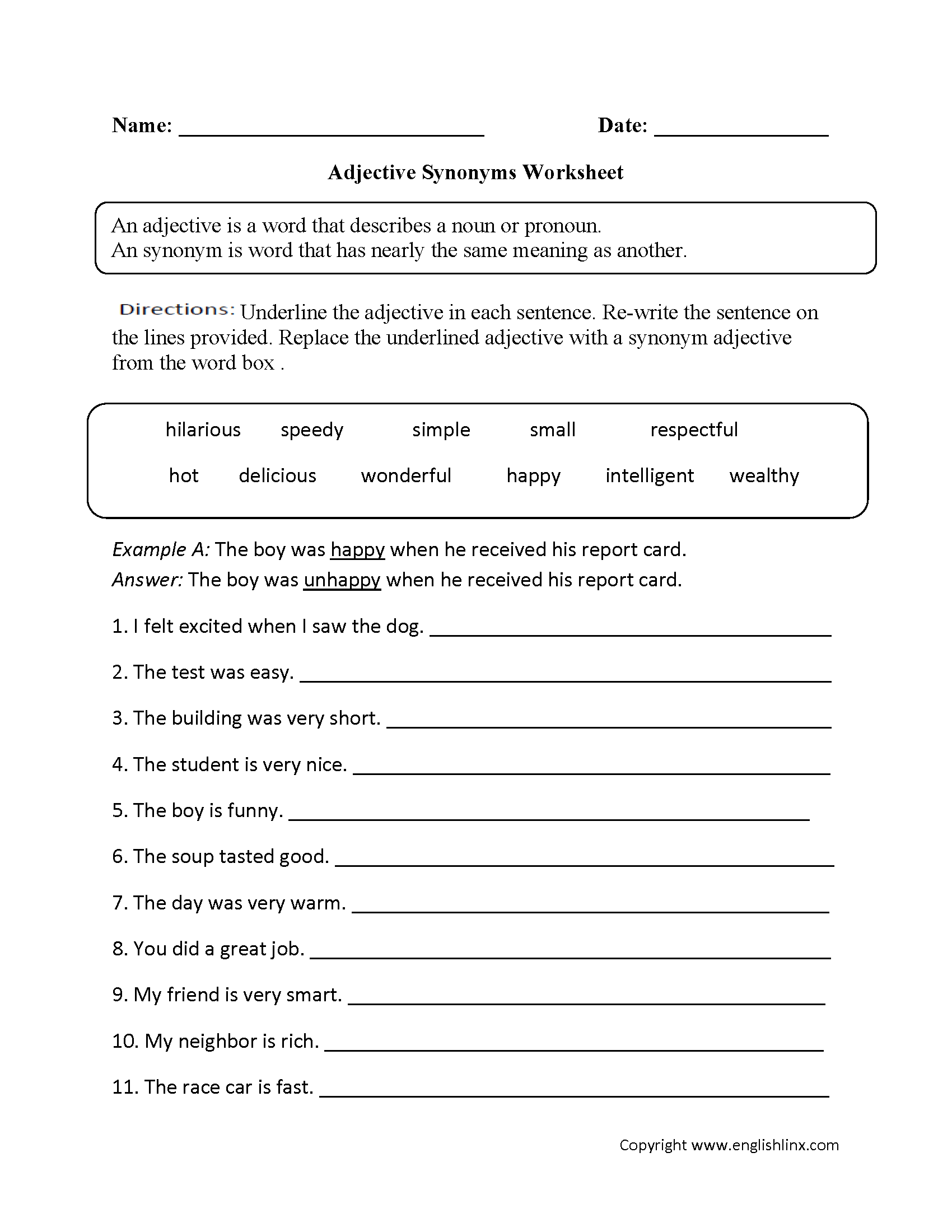 Parts of speech worksheetsmaking english fun worksheets library