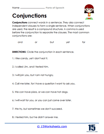 parts of speech worksheet answers