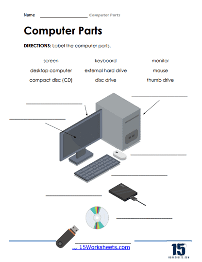 Computer Parts | Computer WorkSheets - Worksheets Library