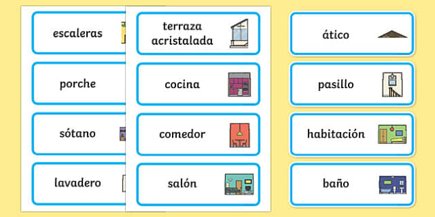 parts of the house in spanish worksheet