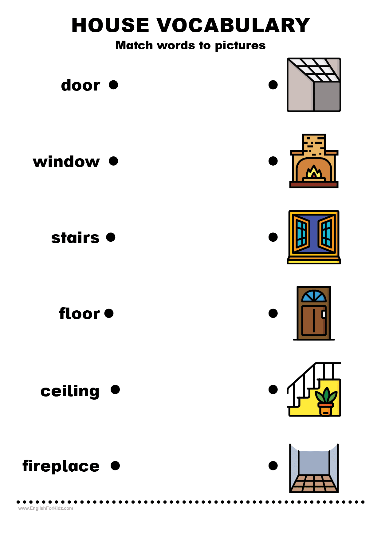English For Kids Step By Step House Vocabulary Worksheets Worksheets English For Kids Step By Step House Vocabulary Worksheets Worksheets