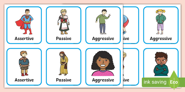 Assertive Passive Aggressive Picture Cards (teacher made)