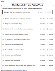 passive to active voice worksheet