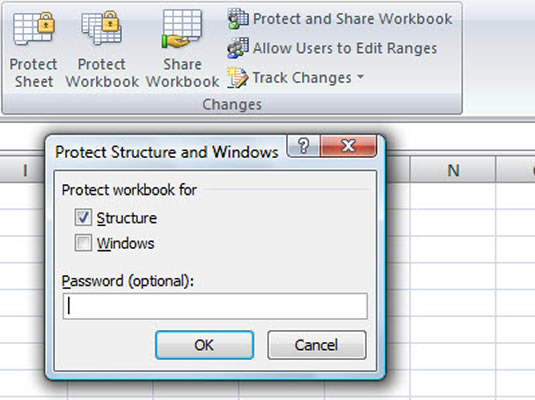 password protect excel worksheet