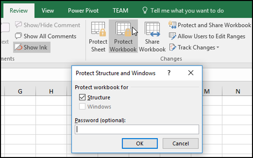 password protect worksheet