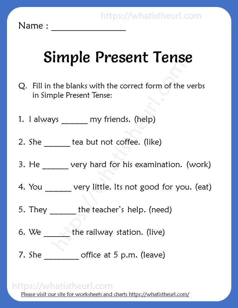 past and present tense worksheet for grade 3