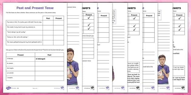 past and present tense worksheet