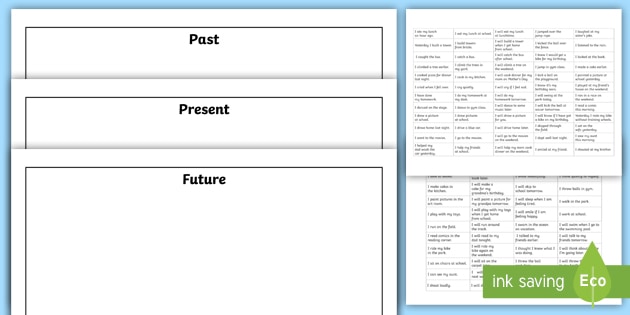 past present and future tense worksheet