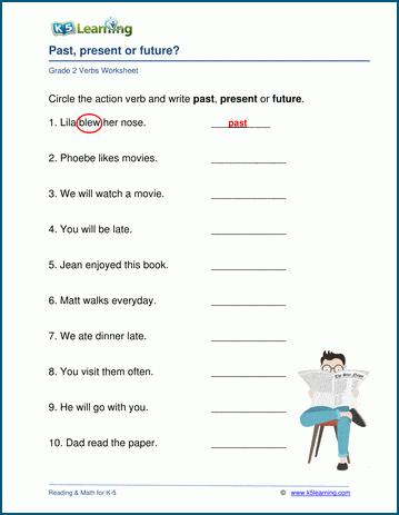 Past, present or future worksheets | Worsheets library