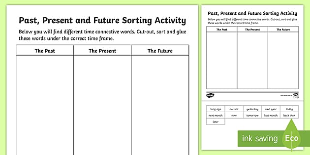 past present future worksheet