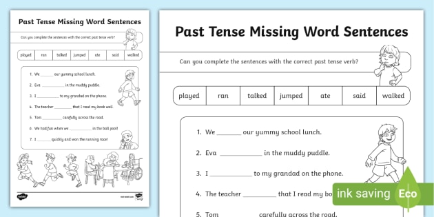 past tense worksheet for grade 3