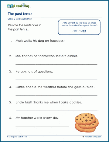 Past tense worksheets | Worsheets library