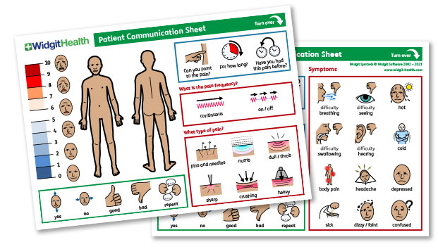 Widgit Health - Patient Communication Sheet