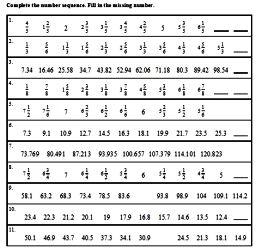 Sequences and Number Pattern Puzzles | edHelper.com