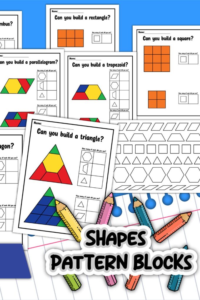 Printable Pattern Block Templates - Little Bins for Little Hands