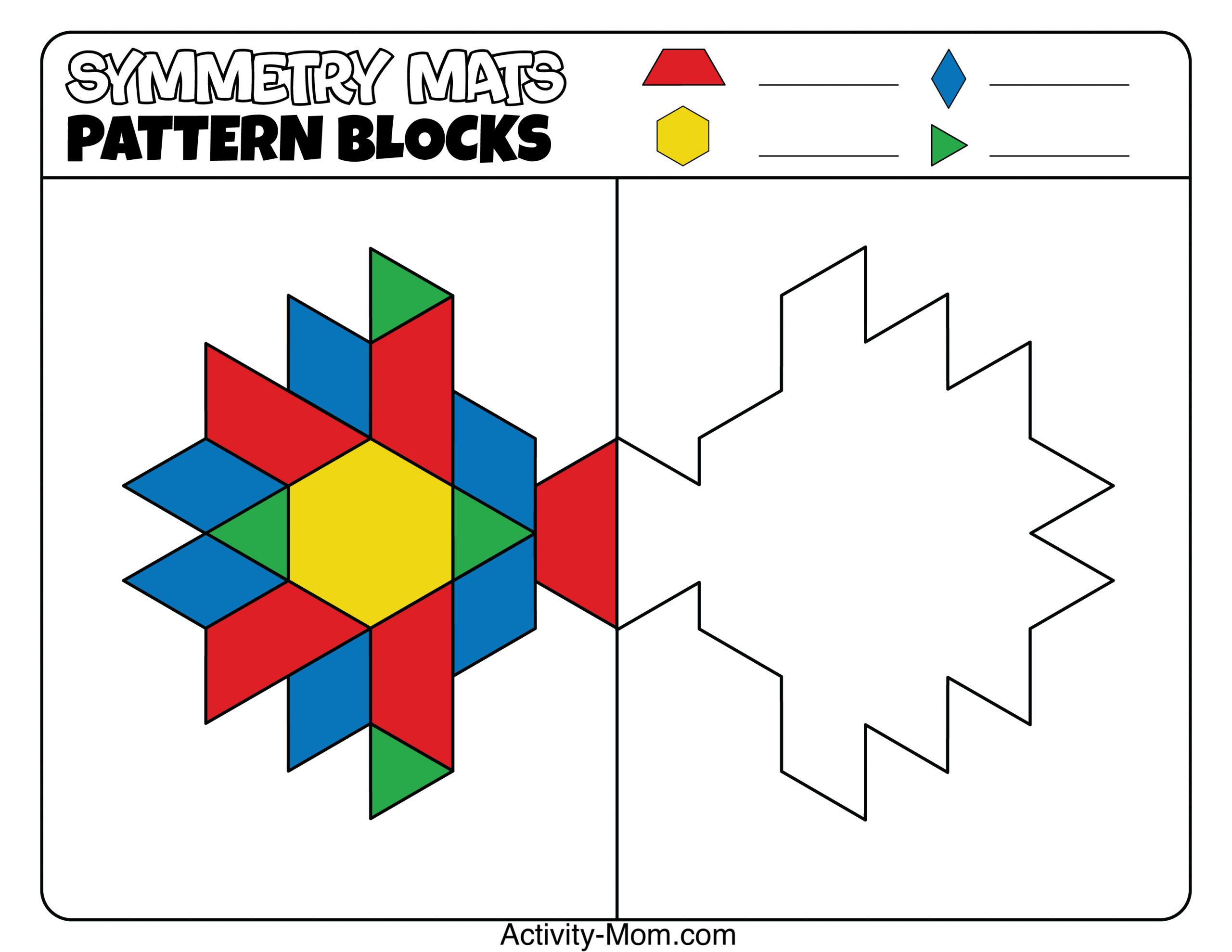 Pattern Block Mats (free printable) - The Activity Mom