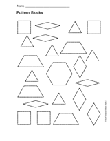 pattern block worksheet for 3rd