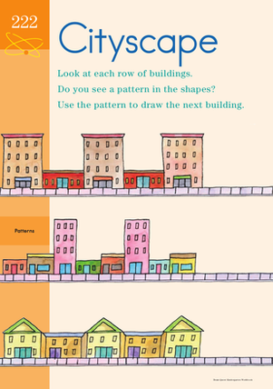 Complete the Pattern: Cityscape! | Worksheet 