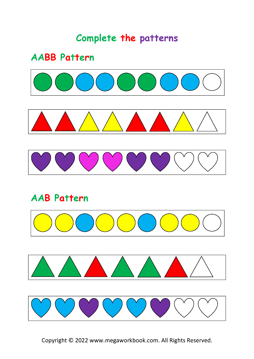 pattern grouping worksheet