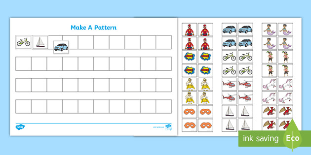Make A Pattern Worksheets | Repeated Patterns (teacher made)