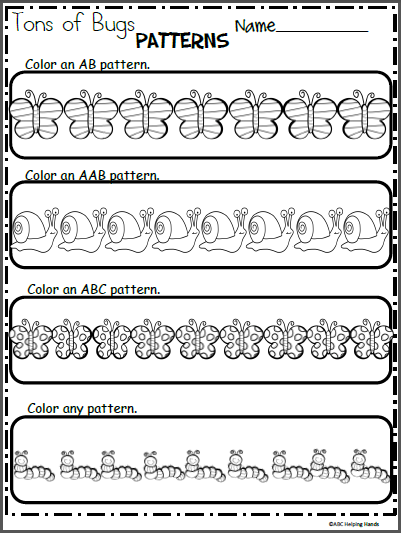 Tons of Bugs - Free Pattern Practice Worksheet | Made By Teachers