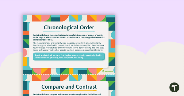 Organizational Patterns - Sorting Activity | Teach Starter