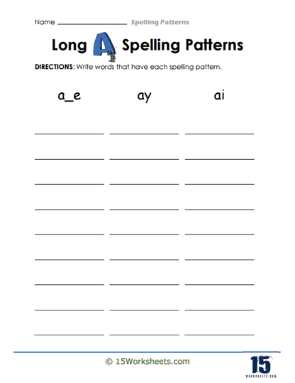 Spelling Patterns Worksheets - 15 Worksheets Library