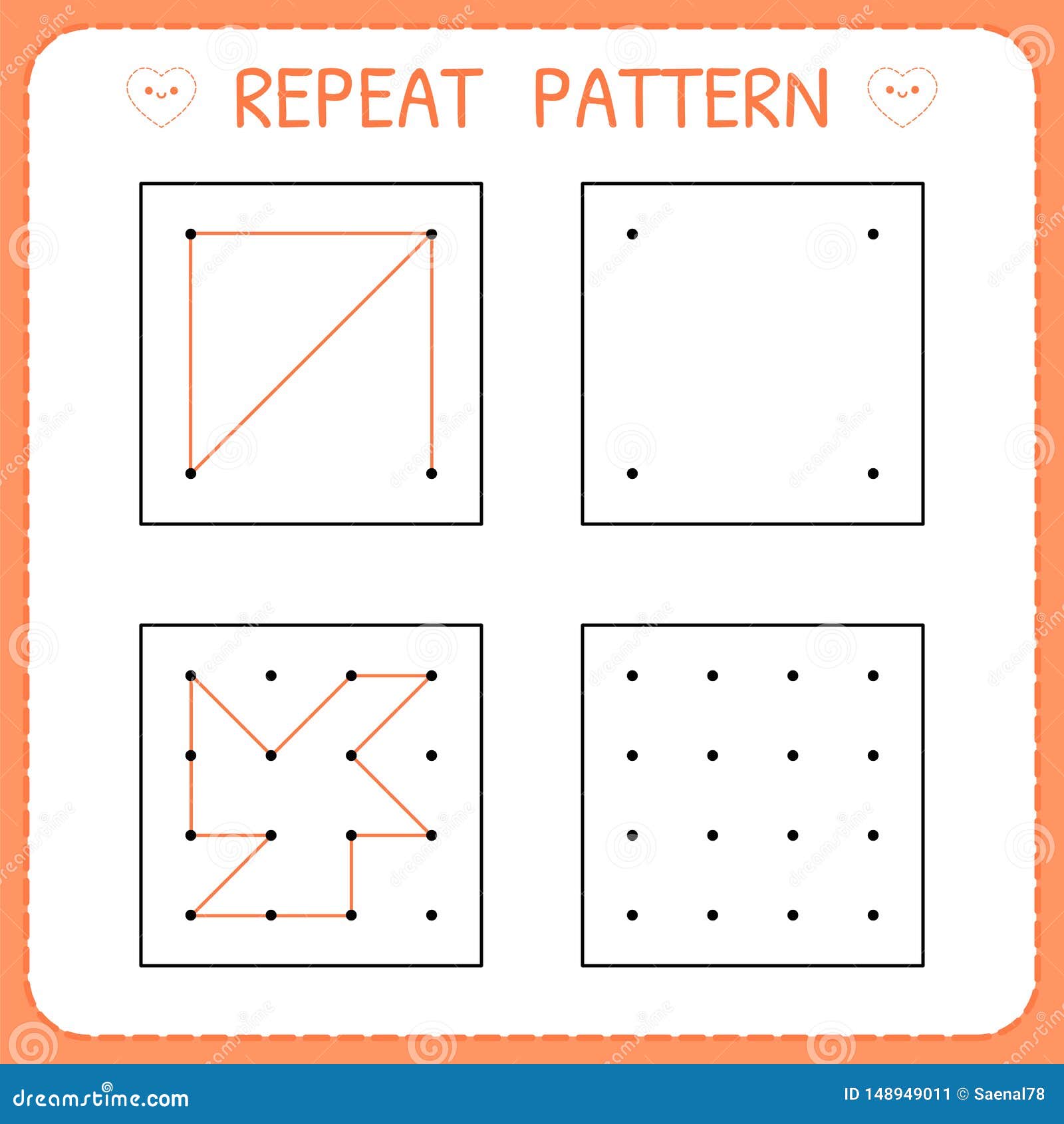 Kindergarten Pattern Worksheet Stock Illustrations - 4,703 ...