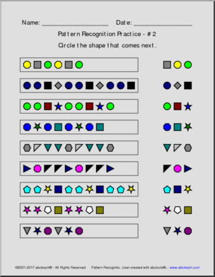 Recognizing Patterns Math Worksheet - Worksheets Library
