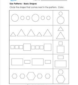 pattern shape worksheet