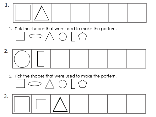 Year 1 Patterns with 2D shapes  